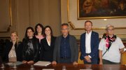 Da sinistra Elisabetta Soldani, Elisa Zanchi, Marina Venturi, Simona Pasquali, Leonardo Virgilio, Filippo Agazzi e Elena Ruggeri