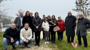 Foto di gruppo dei partecipanti all'inaugurazione del nuovo parco al quartiere S. Felice