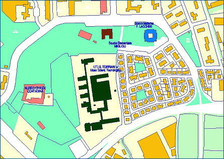 Mappa del polo scolastico di via Seminario