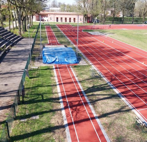 La pista di atletica riqualificata al Campo Scuola di largo degli Sportivi