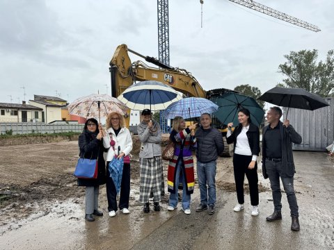 Sopralluogo al cantiere del nuovo Polo Infanzia di via dei Classici