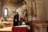 Un momento della messa celebrata nella chiesa di San Sebastiano